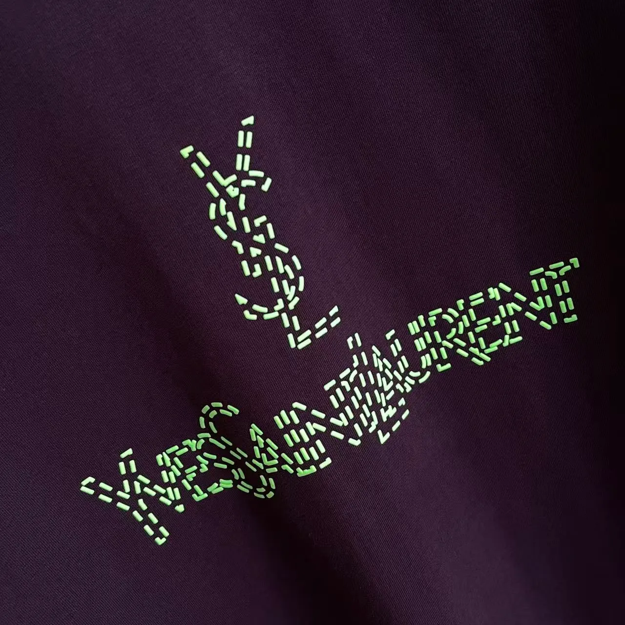 YSL* 2026 New Arrival logo 300g t Same Style Size：S M L XL XXL ：Black White Green Purple